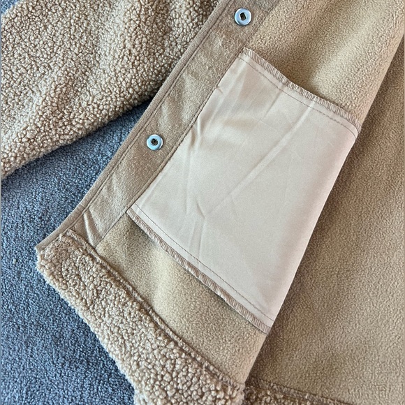 NWOT Joie Teddy Sherpa Snap Front Jacket - Picture 5 of 8